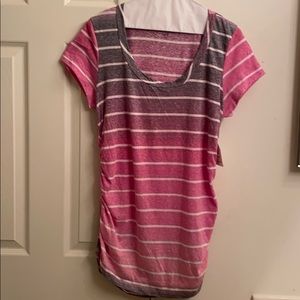Caslon Short Sleeve Pink and Gray Tee